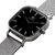 Relógio Feminino Quadrado Square Ford Bays Silver Pulseira Prata Minimalista 40mm Aço Inoxidável na internet