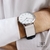 Relógio Minimalista Masculino Branco Legacy Prata Pulseira de Couro Branco 40mm Aço Inoxidável banhado a titânio - comprar online