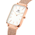 Relógio Feminino Quadrado Square Union Rosé Gold Minimalista Bewatch - comprar online