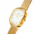 Relógio Feminino Quadrado Charm Gold 40mm Aço Inoxidável - Compre Relógios Originais Minimalistas | Bewatch