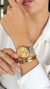 Relógio Feminino Minimalista Dourado e Prata Unitone Full Gold 40mm - comprar online