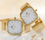 Relógio Feminino Quadrado Charm Gold 40mm Aço Inoxidável - loja online