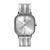 Relógio Masculino Quadrado Minimalista Bays Unitone Silver Pulseira Prata 40mm Aço Inoxidável