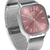 Relógio Feminino Quadrado Minimalista Bays Rosé Pulseira Prata Silver 40mm Aço Inoxidável - Compre Relógios Originais Minimalistas | Bewatch