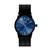 Relógio Minimalista Oxford Full Blue Pulseira Prata 40mm Aço Inoxidável banhado a titânio