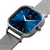 Relógio Feminino Quadrado Square Minimalista Bays Blue Silver Pulseira de Aço Prata 40mm Aço Inoxidável na internet