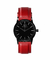 Relógio Masculino Minimalista Califórnia Vermelho Red Pulseira de Couro Red 40mm Aço Inoxidável banhado a titânio