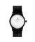 Relógio Feminino Minimalista Profile Branco Pulseira Preto 40mm