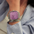 Relogio Feminino Quadrado Square Pulseira Prata Bays Purple + Brindes - Compre Relógios Originais Minimalistas | Bewatch