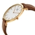 RELÓGIO BEWATCH MINIMALISTA MARROM PULSEIRA DE COURO LEGACY GOLD 40MM + CARTEIRA - loja online