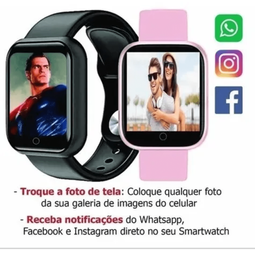 Smart Watch Y68 D20 - Relógio Inteligente - Rosa