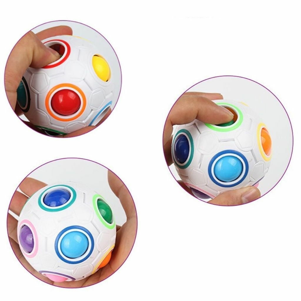 Fidget Toy Cubo Magico Brinquedo Antistress Cubo Bola Magica Pop Bolinha  Quebra-cabeça de Bola Rainbow Puzzle Ball Fidget Jogo de Habilidade Ball  Toy Teasers Jogos de Brinquedos