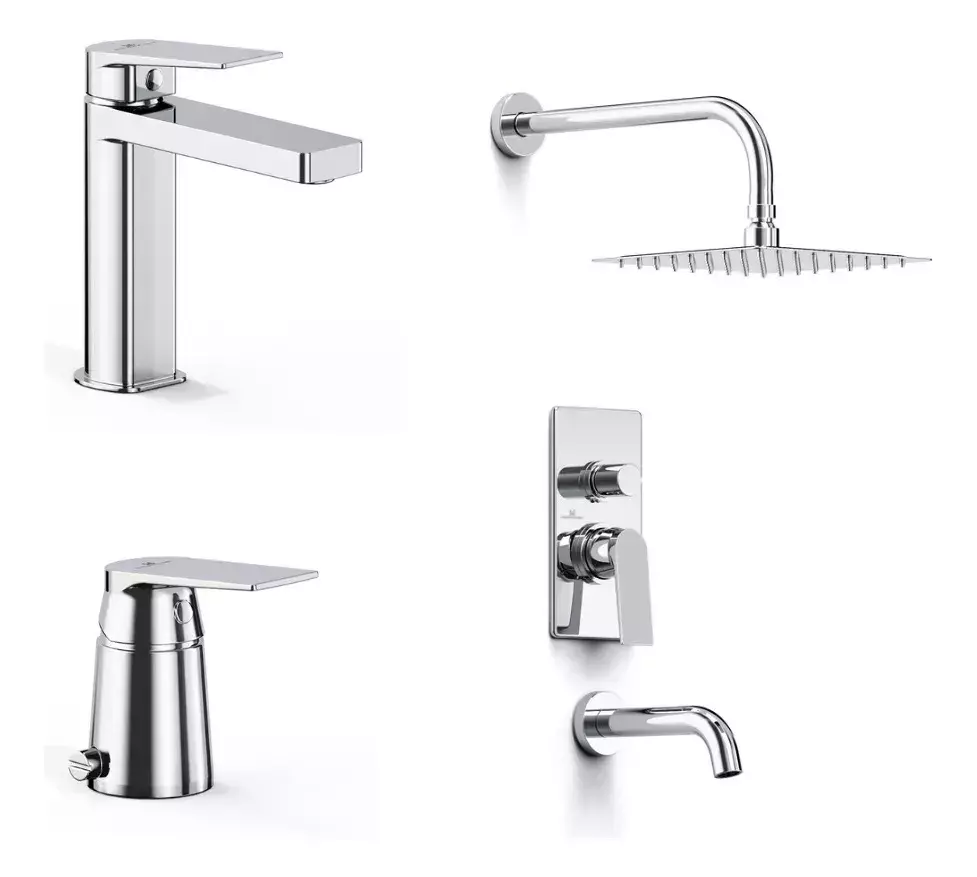 Griferias Lav Bajo Bidet Ducha C/trans. Raptor Cr Hidromet