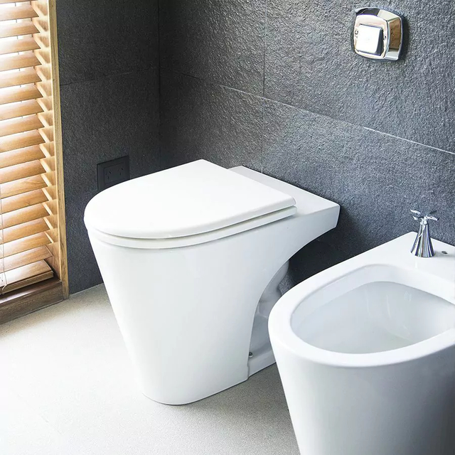 Combo Ferrum Marina Inodoro Largo Deposito y Bidet 1 agujero sin Tapas