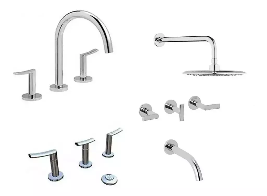 Griferia Piazza Mind Baño Completo Cierre Ceramico