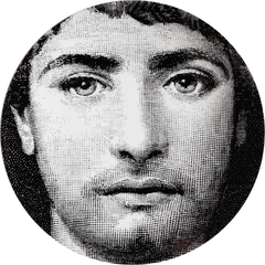 Prato de Parede Estilo Fornasetti Masculino