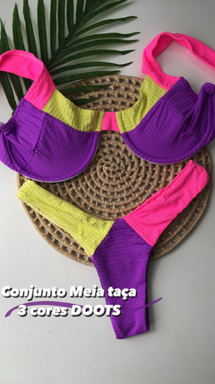 Biquíni Meia Taça 3 cores Roxo Doots - comprar online