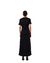 Vestido drapeado midi com fenda - preto - comprar online