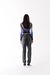 Calça cós assimétrico jeans na internet