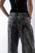 Calça baggy jeans - bordado laço - Stone Wash - Black - PRÉ-VENDA - comprar online