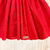 Vestido vermelho babado drapeado dois laços - Titokinha