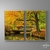 Dupla de Quadros Paisagem Quente com Árvore de Outono e Lago - Artiva Quadros - Quadros Decorativos e Quadros Grandes Personalizados