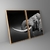 Quadro Dupla Elefante em Foco P&B - loja online