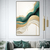 Quadro Esmeralda Profundo Abstrato Areia e Dourado Luxo Moderno - comprar online
