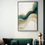 Quadro Esmeralda Profundo Abstrato Areia e Dourado Luxo Moderno na internet