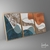 Trio de Quadros Abstrato Formas e Textura em Tons Terracota e Azul - loja online