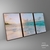 Trio de Quadros Pôr do Sol na Praia - Artiva Quadros - Quadros Modernos Direto da Fábrica | Quadros Decorativos de Alto Padrão Luxo 4K