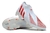 Chuteira Adidas Predator Edge Geometric+ FG - Branco e Vermelho