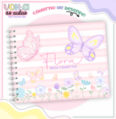 CADERNO DE DESENHO BORBOLETA