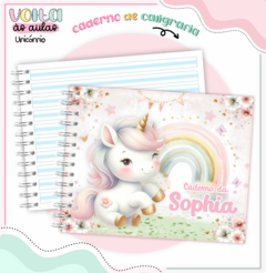 CADERNO DE CALIGRAFIA UNICORNIO