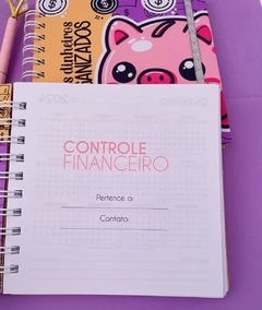 CADERNO FINANCEIRO POCKET - PRONTA ENTREGA -  PAPELARIA PERSONALIZADA - AMORCOMDETALHES