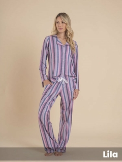 Pijama SICILIA casaca abotonada y pantalon modal (371273L) en internet