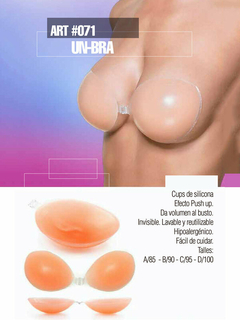 Cups de silicona Un-Bra efecto push up Invisible Lavable Hipoalergenico. (27071)