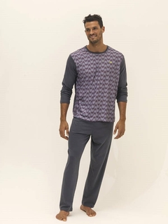 Pijama combinado, dos piezas de jersey estampado y liso. Pantalon liso con bolsillo trasero. (298049) - comprar online