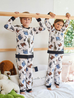 Pijama ZOO remera y pantalon modal estampado (371284NL) - comprar online