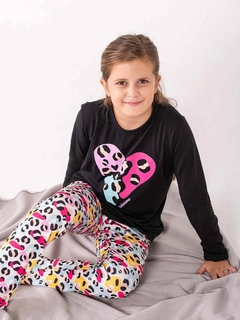 Pijama HAKUNA pantalon estampado y remera con estampa modal con lyc (371372NL)