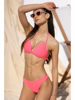 Malla bikini triángulo Soft y colaless tricot texturado rayado (772409) - Adorate
