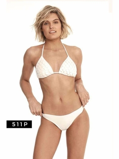 Triangulito con "escamas" liso con brillitos + bikini en V (37511) - tienda online