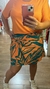 shorts saia viscolinho - estampado laranja/verde