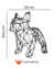 Cuadro Perro Bulldog Frances Geometrico En Mdf De 5.5 Mm