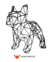 Cuadro Perro Bulldog Frances Geometrico En Mdf De 5.5 Mm - comprar online