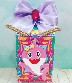 10 CAIXAS PERSONALIZADAS BABY SHARK ROSA