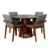 Imagem do Conjunto Mesa Talia com 4 Cadeiras Estofadas Isabela- MadeDecor