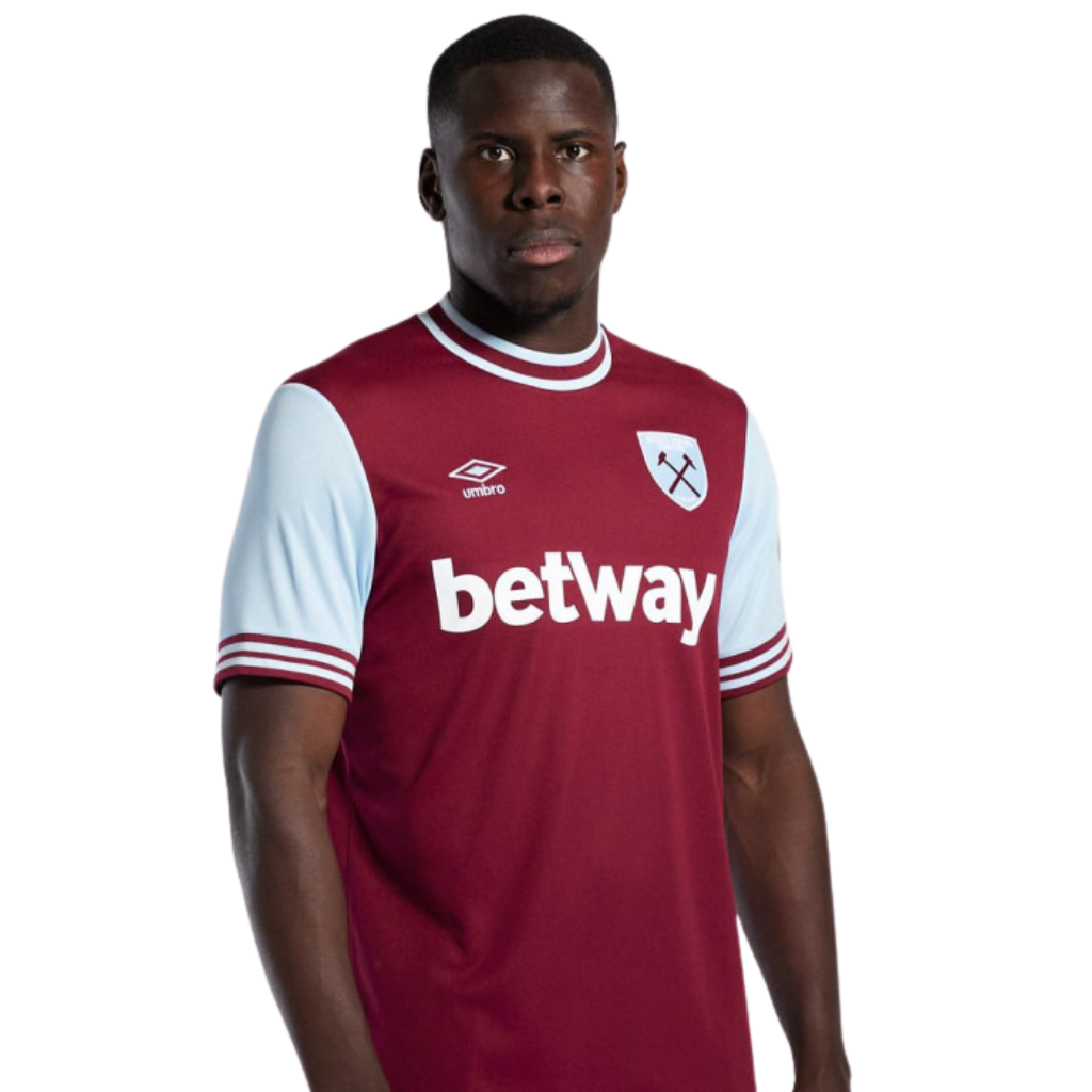 Camisa titular do West Ham Umbro 20242025 Tevo Sports