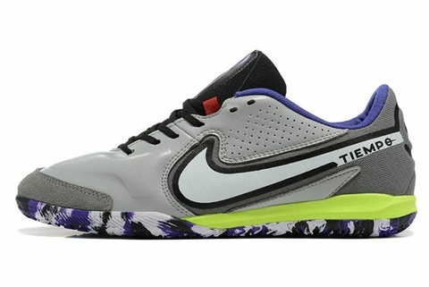 Chuteira de Futsal Nike Tiempo Legend 9 Pro IC Cinza Roxo