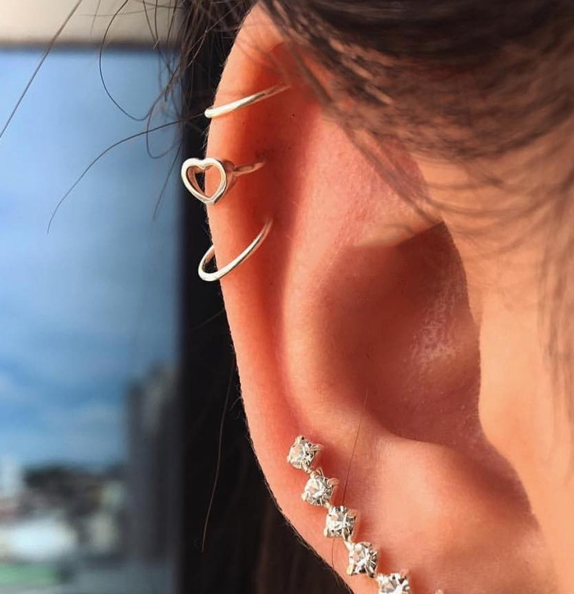 Piercing Argolinha Nariz - Nuvem de Prata